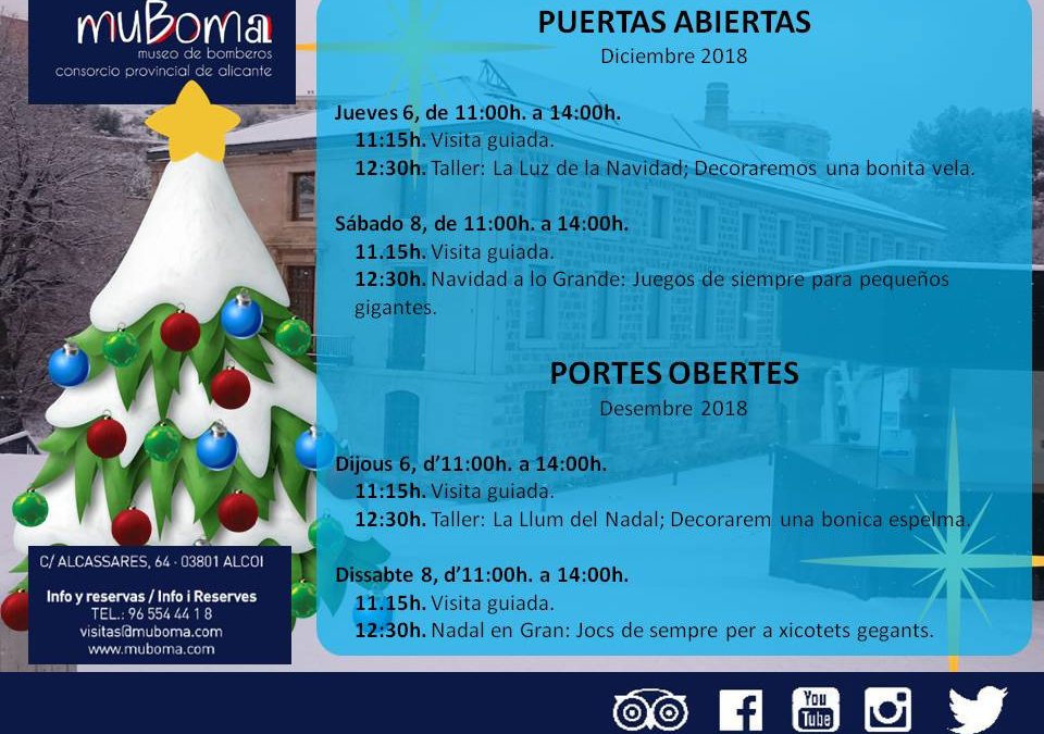 Puertas abiertas en el MuBoma: Navidad a lo Grande – 8 de diciembre