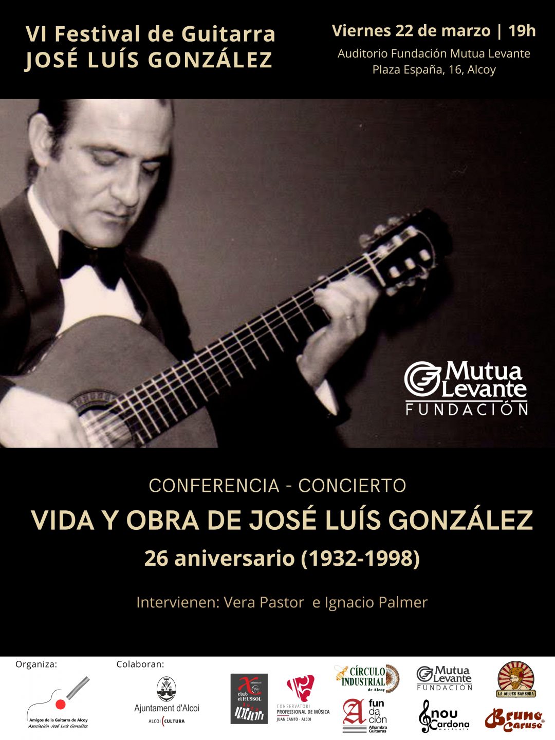 Conferencia-concierto sobre la vida y obra de José Luis González. 26 aniversario