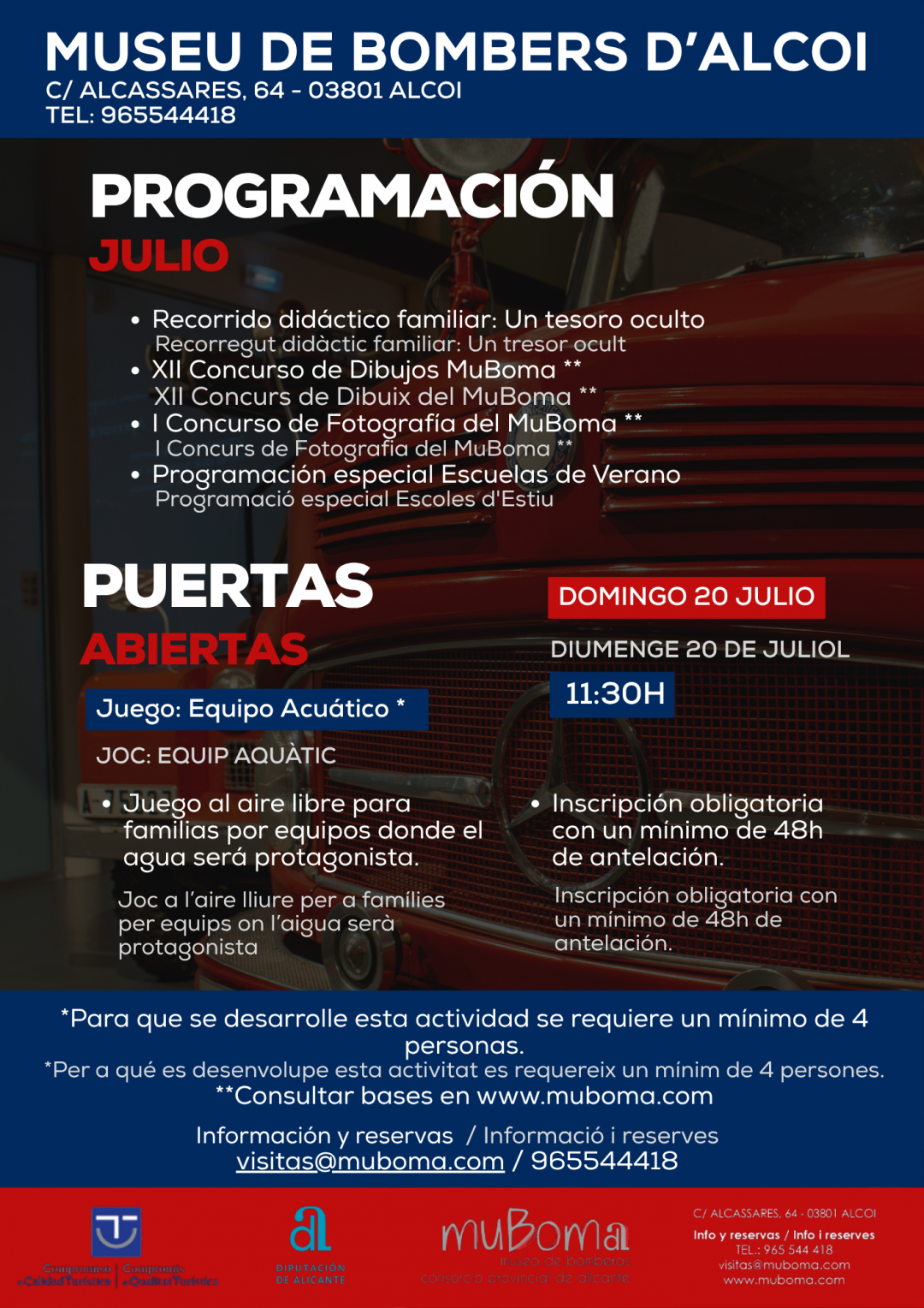 Programación de verano MuBoma