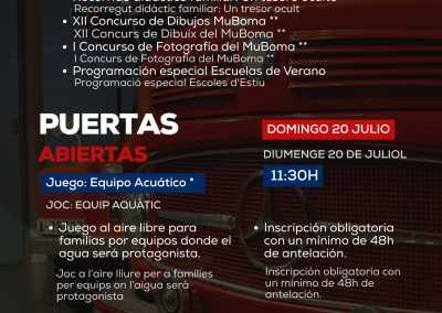Programación de verano MuBoma