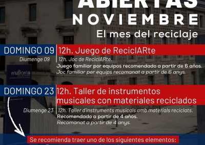 Puertas abiertas en el muBoma: Instrumentos reciclados